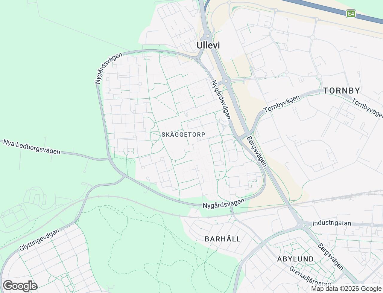 Karta över Skäggetorps centrum 24 i 42 Linköping