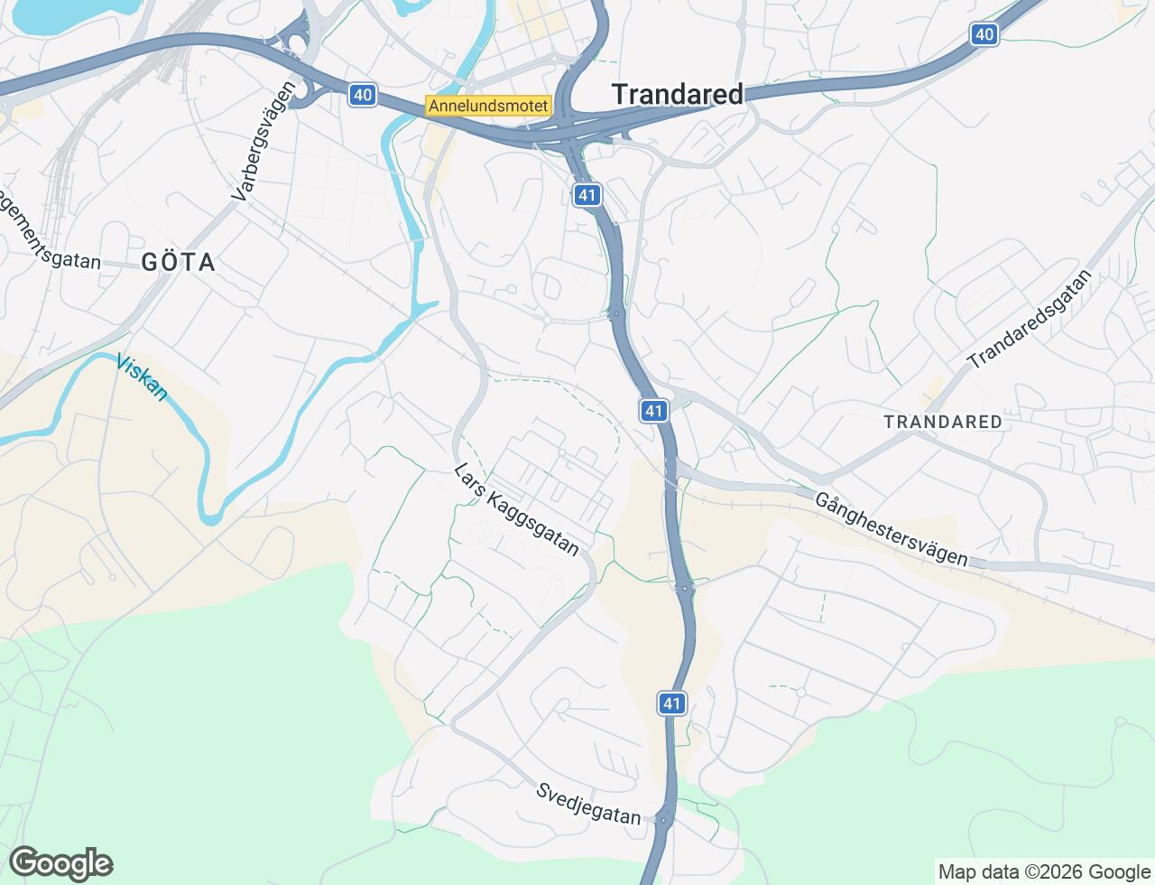 Karta över Lars Kaggsgatan 117 i 43 Borås
