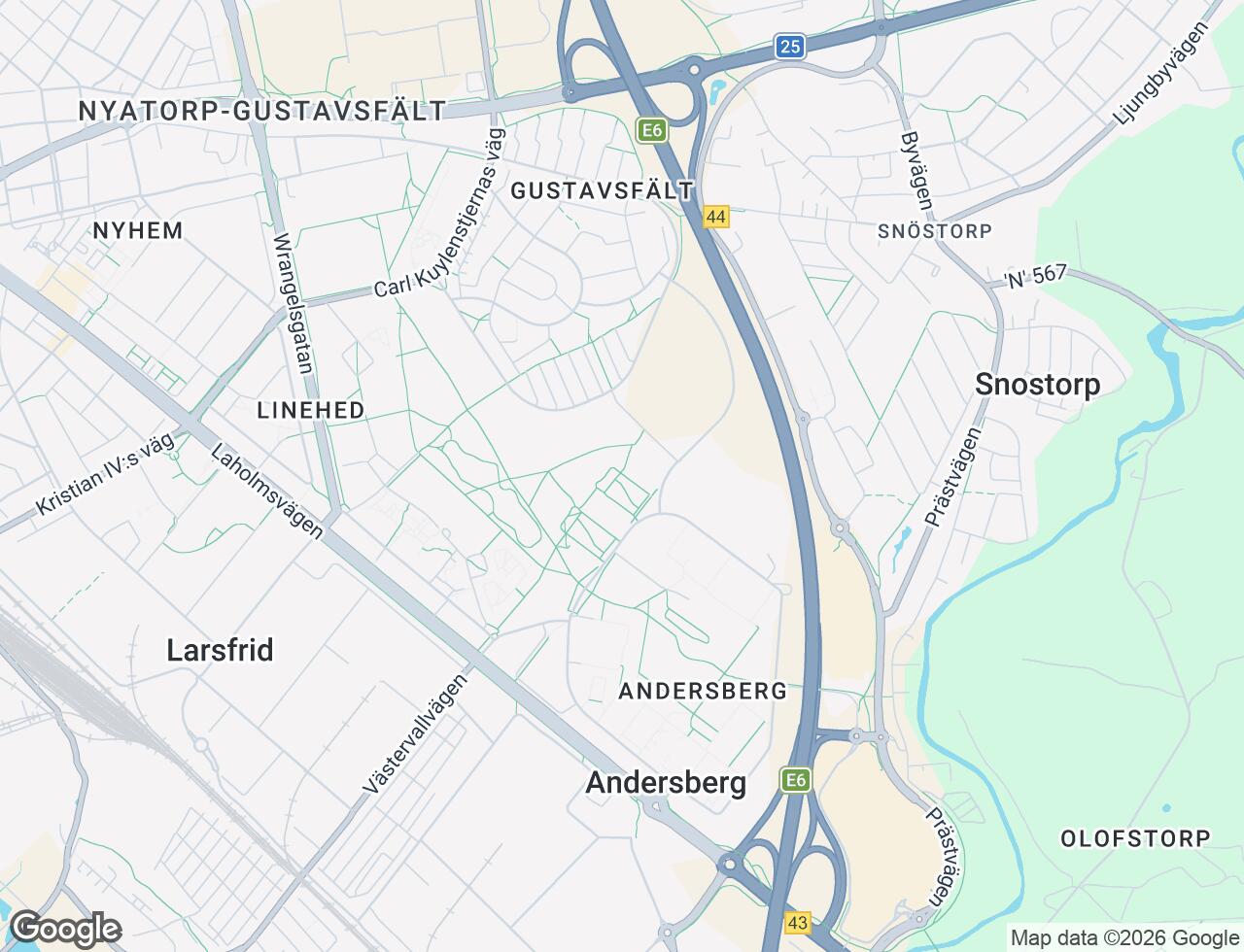 Karta över Andersbergsringen 18 i 21 Halmstad