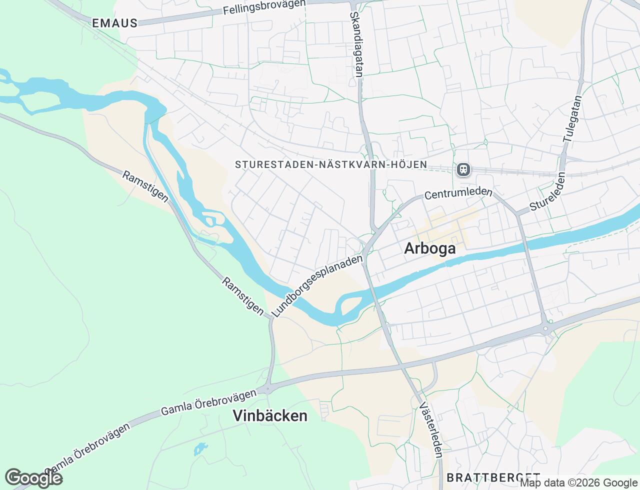 Karta över Lundborgsesplanaden 12F i 34 Arboga