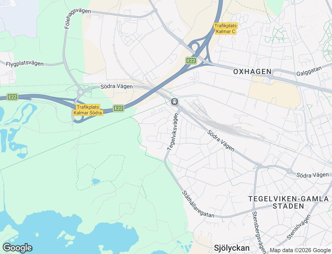 Karta över Nyslottsgatan 1C i 43 Kalmar
