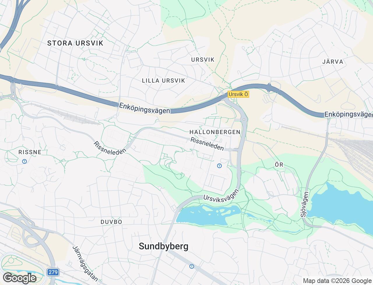 Karta över Rissneleden 35 i 53 Sundbyberg
