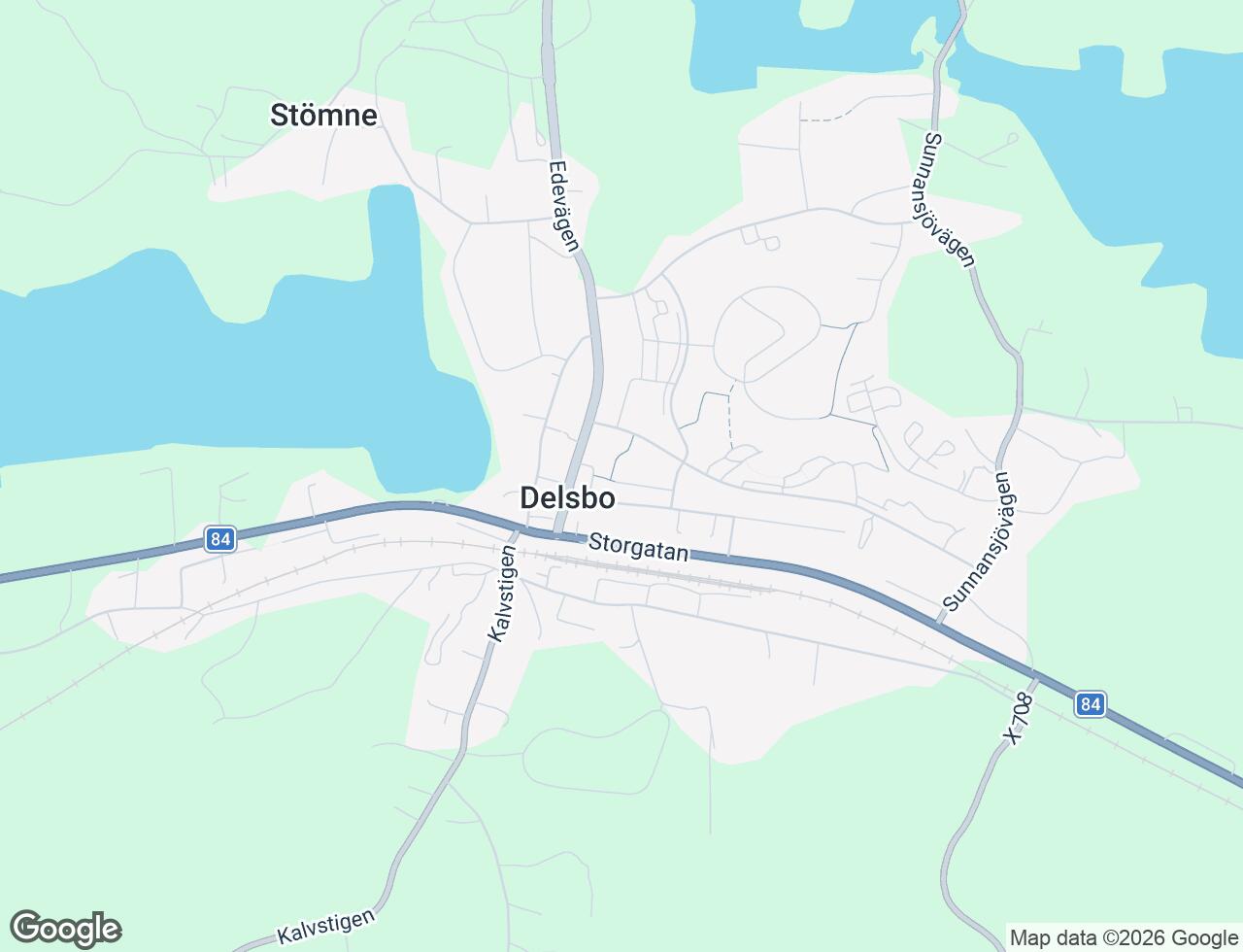 Karta över Soldatvägen 1A i 70 Delsbo