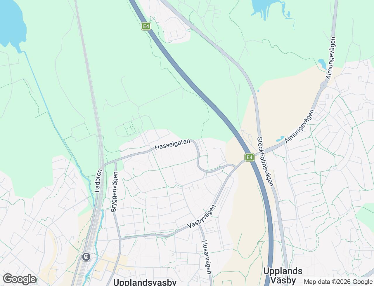 Karta över Hasselgatan 37 i 37 Upplands Väsby