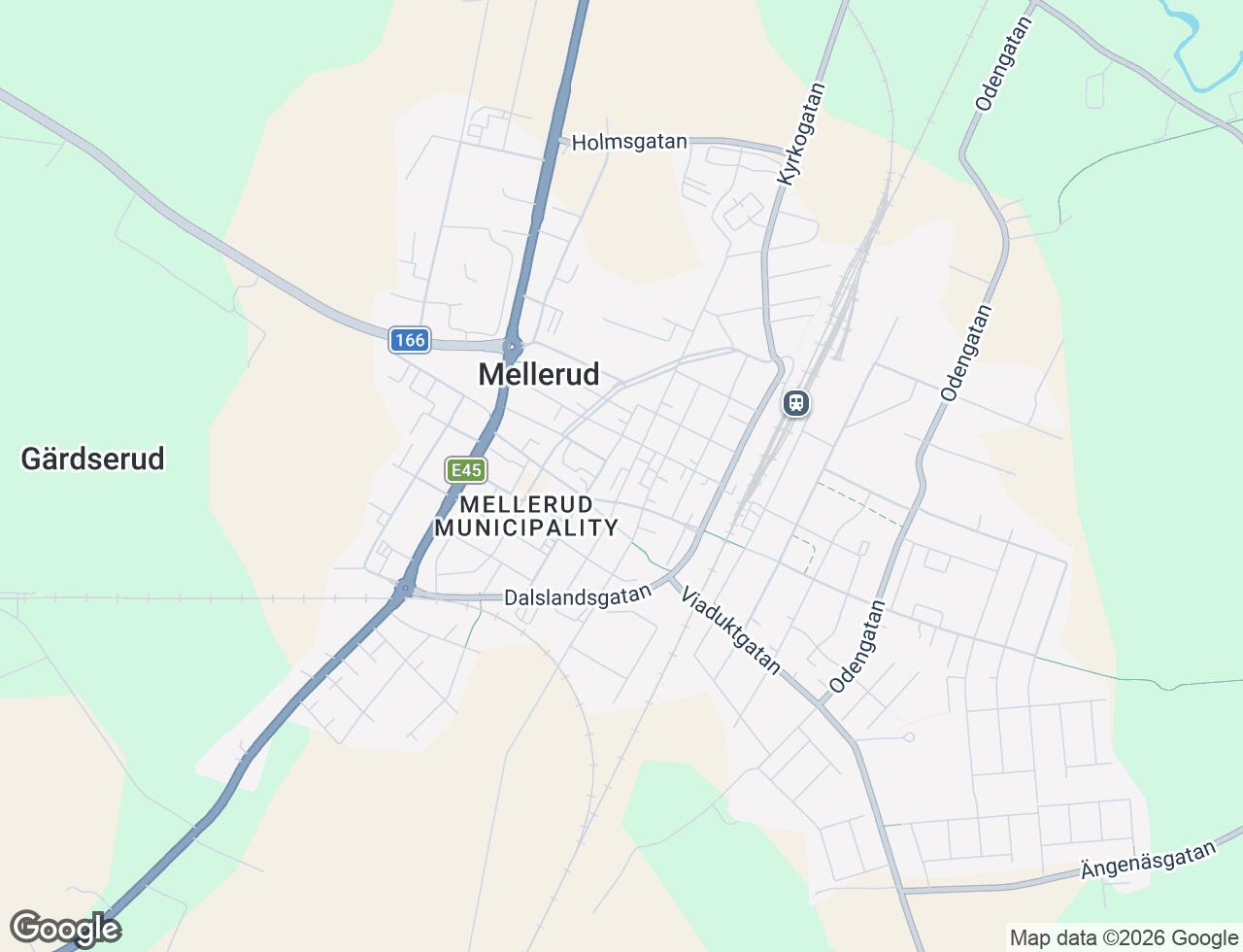 Karta över Bergsgatan 6 i 30 Mellerud