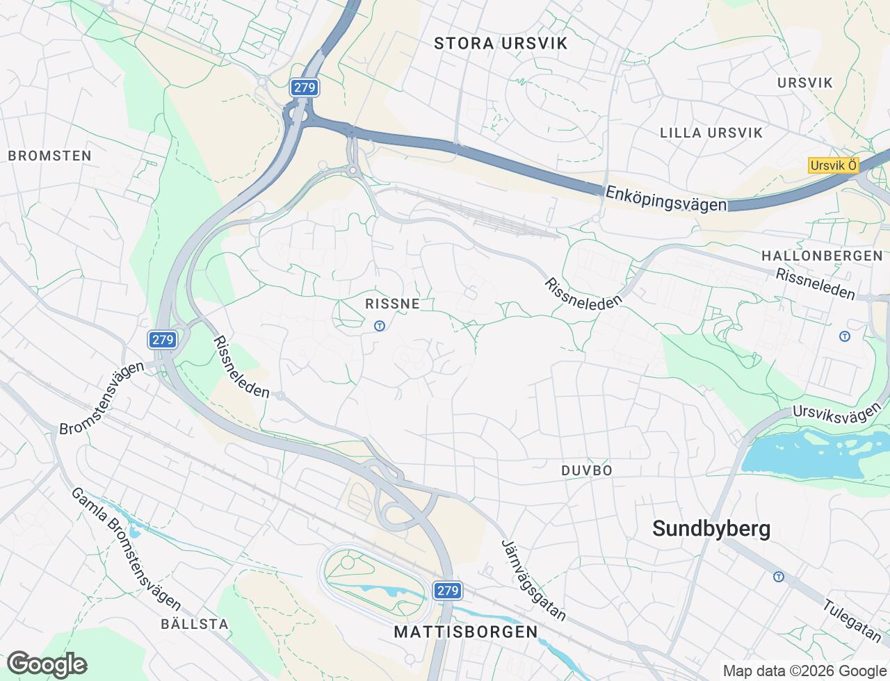 Karta över Skvadronsbacken 45A i 47 Sundbyberg