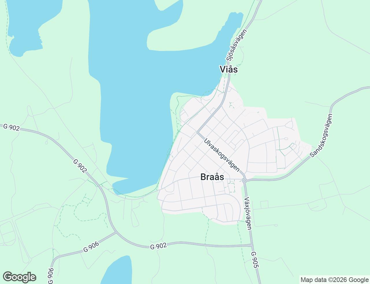 Karta över Sjösåsvägen 17 i 41 Braås