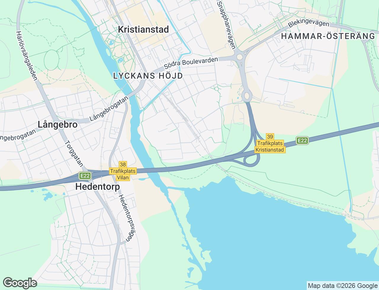 Karta över Styrmansgatan 6 i 54 Kristianstad