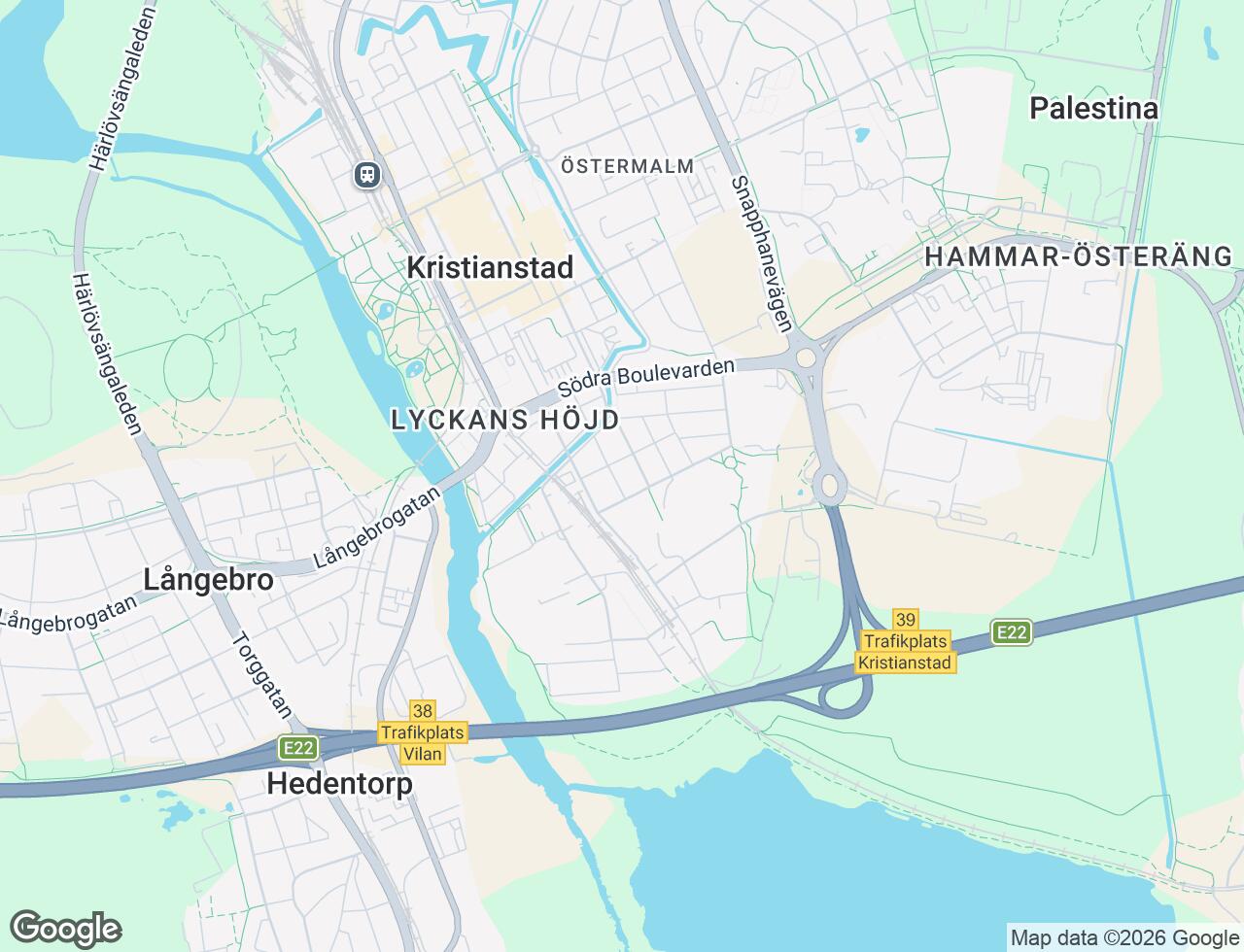 Karta över Milnergatan 11A i 51 Kristianstad