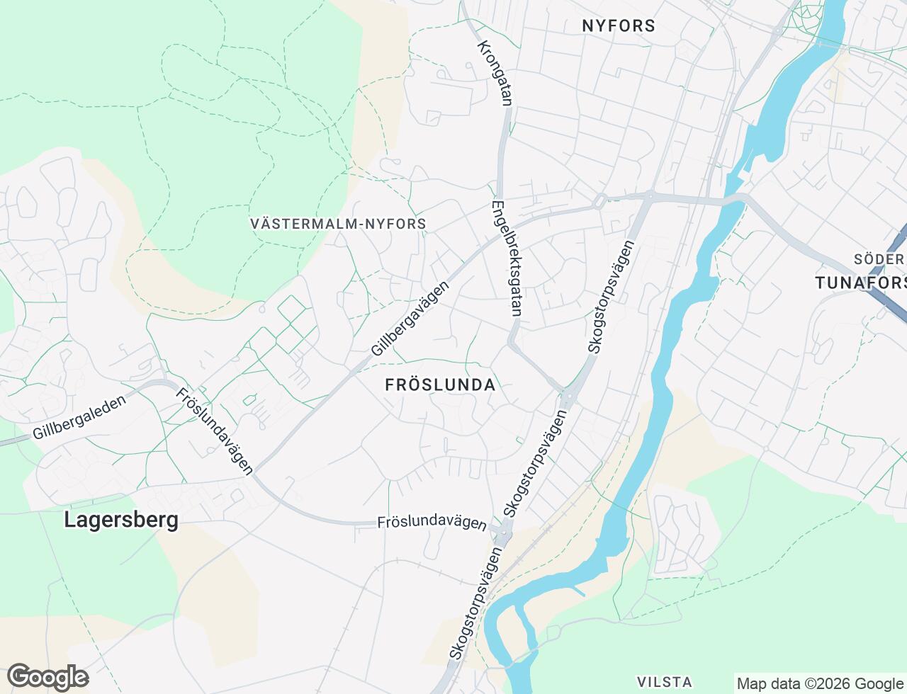 Karta över Mossvägen 5B i 31 Eskilstuna