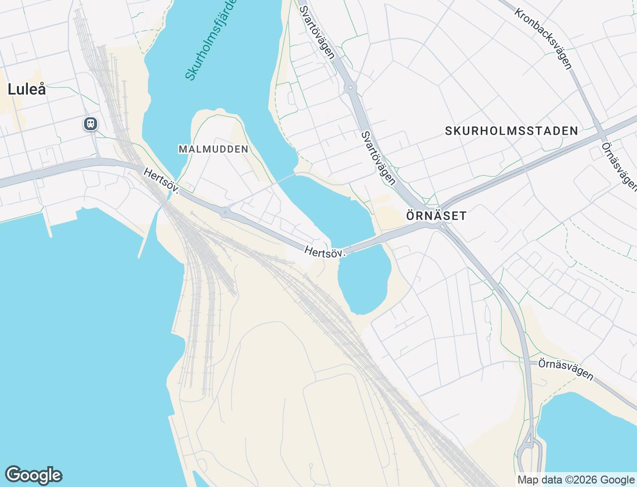 Karta över Malmuddsvägen 82 i 45 Luleå