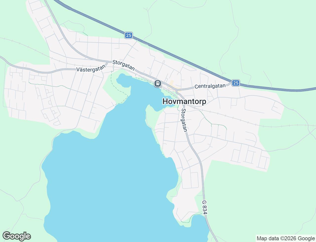 Karta över Glasbruksgatan 12E i 42 Hovmantorp