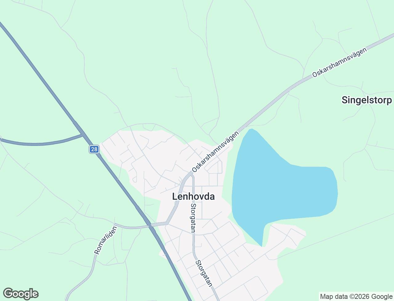 Karta över Gripagårdsvägen 8E i 41 Lenhovda
