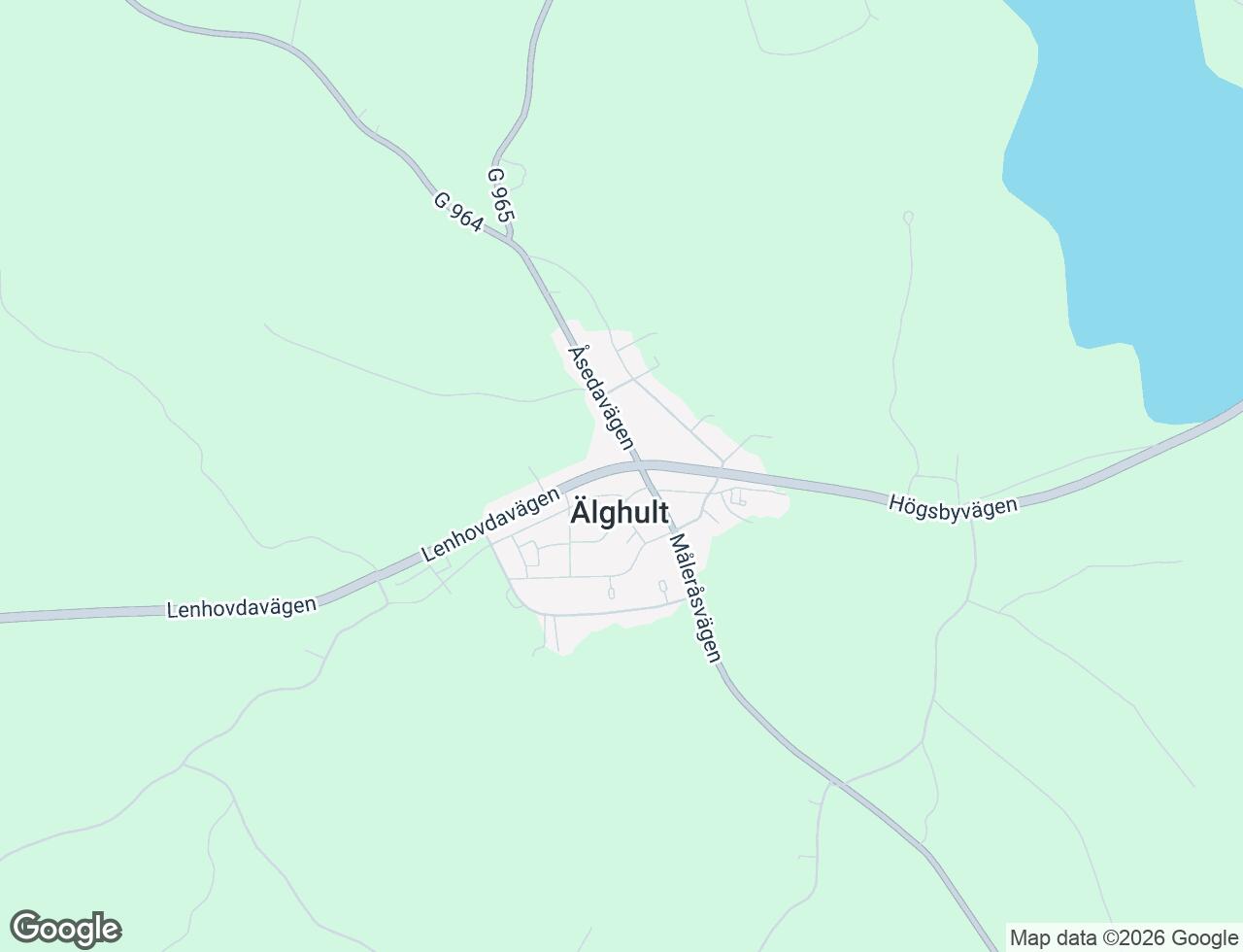 Karta över Lenhovdavägen 1 i 95 Älghult