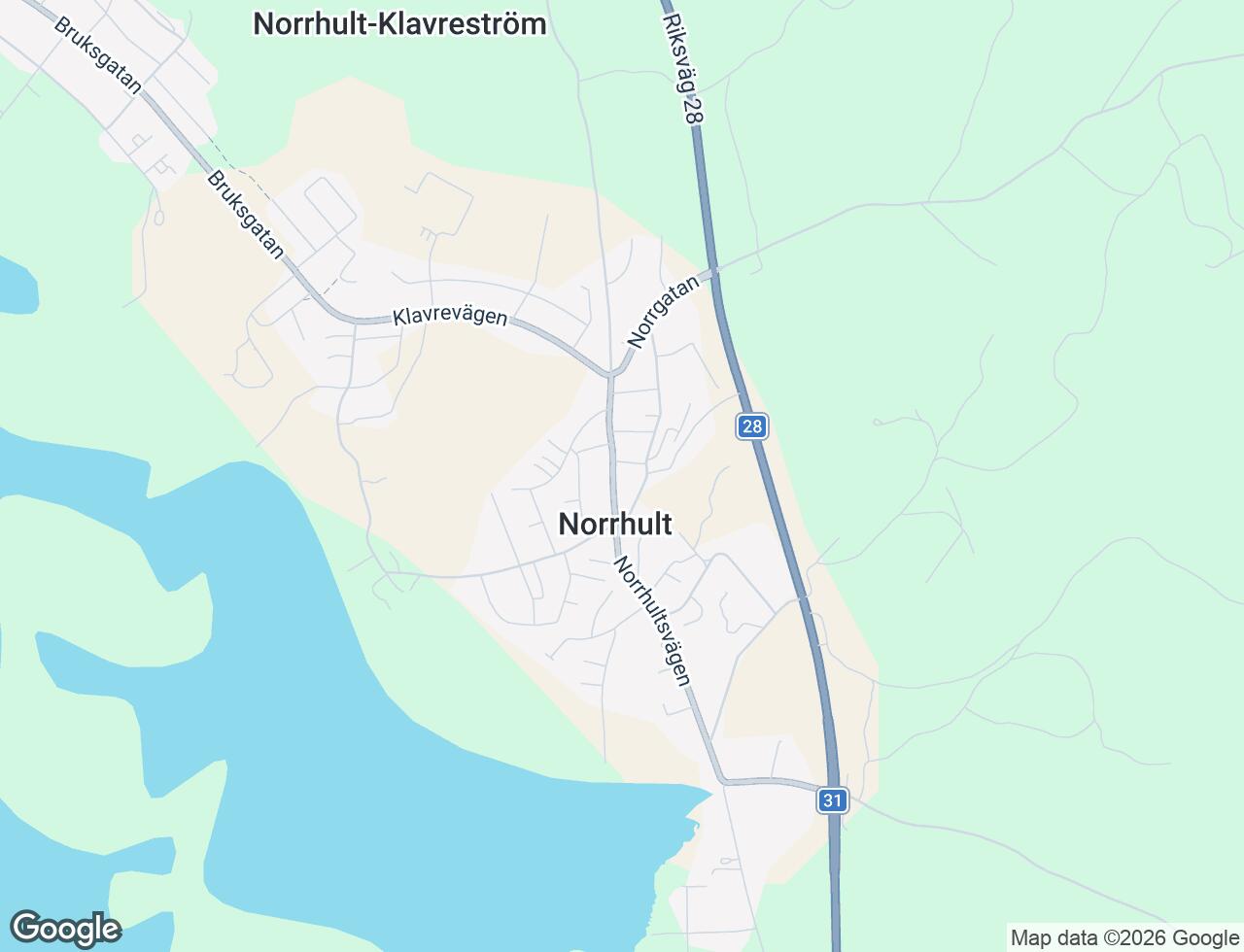 Karta över Norrhultsvägen 33B i 44 Norrhult