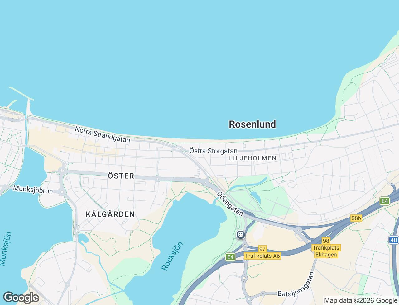Karta över Rosenbergsgatan 2 i 52 Jönköping