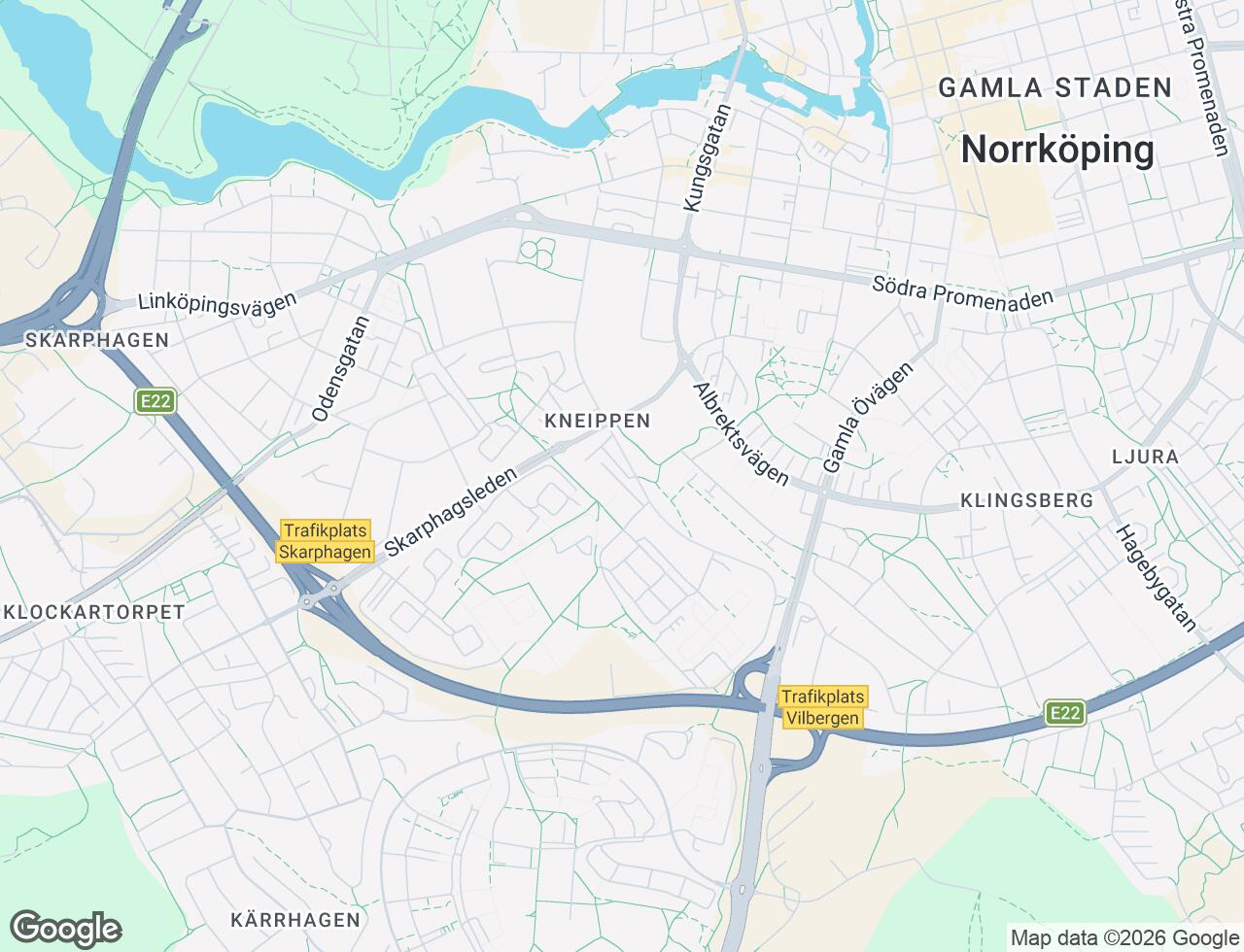 Karta över Ektorpsgatan 32 i 74 Norrköping