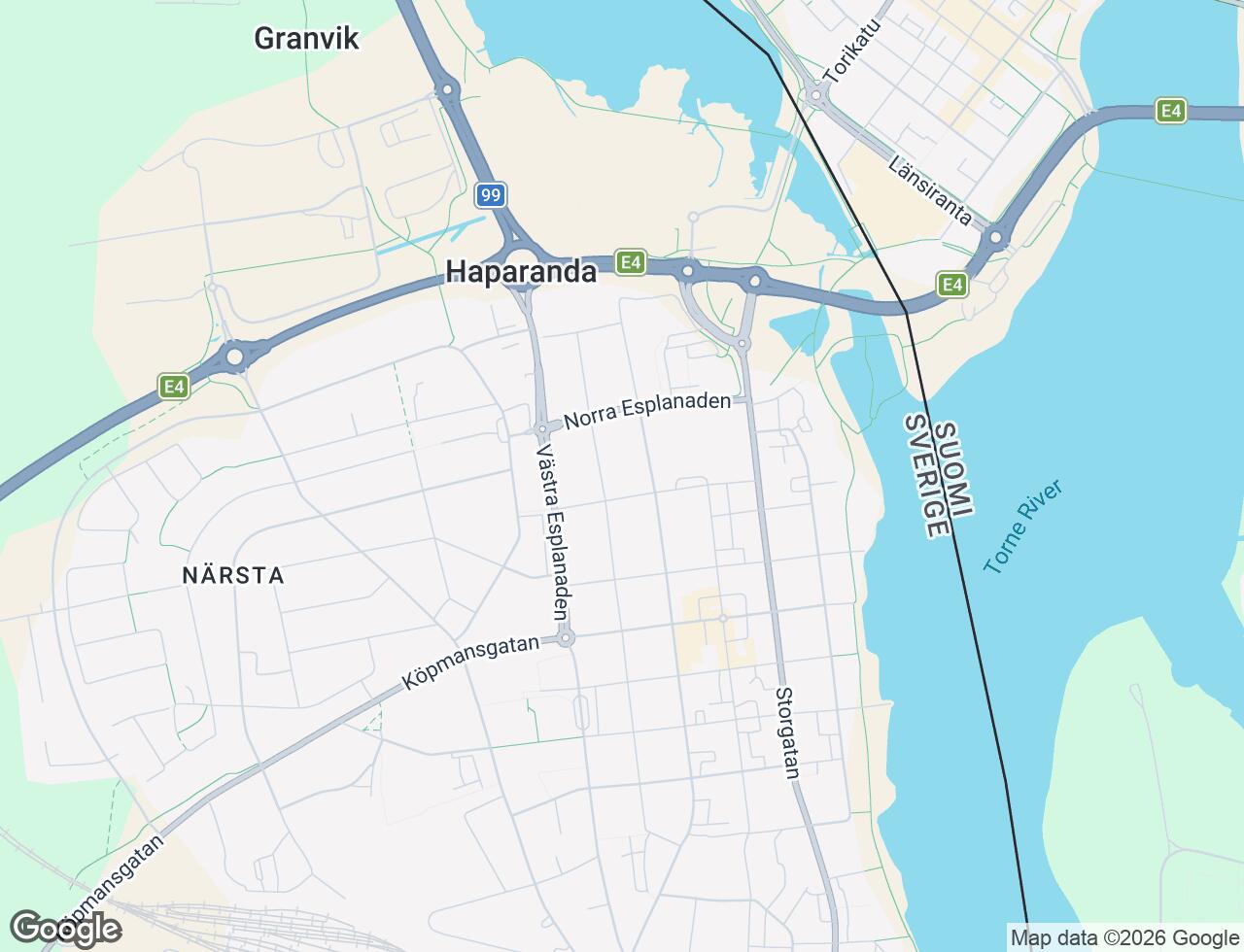 Karta över Stationsgatan 59B i 31 Haparanda