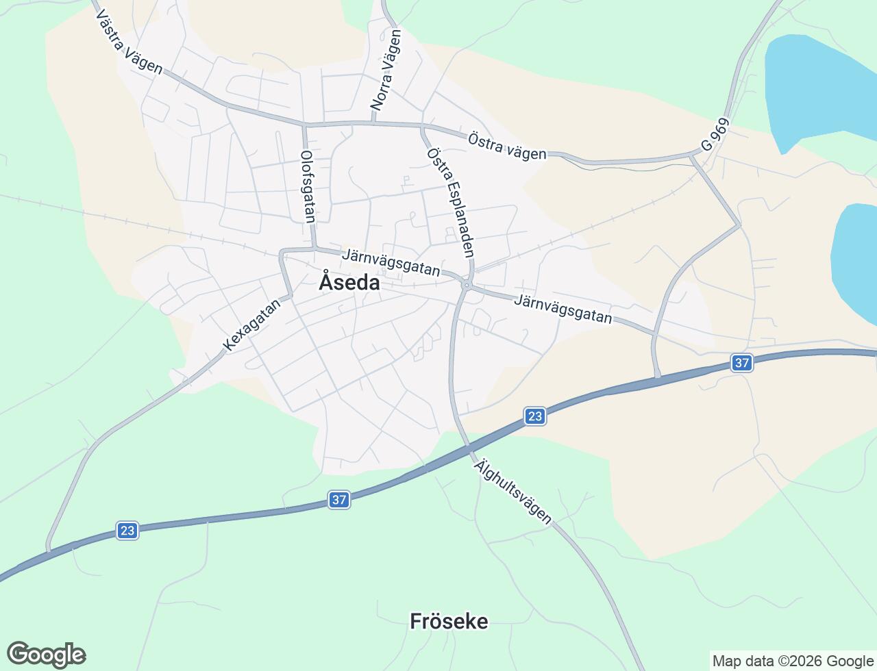 Karta över Södra Esplanaden 7B i 70 Åseda