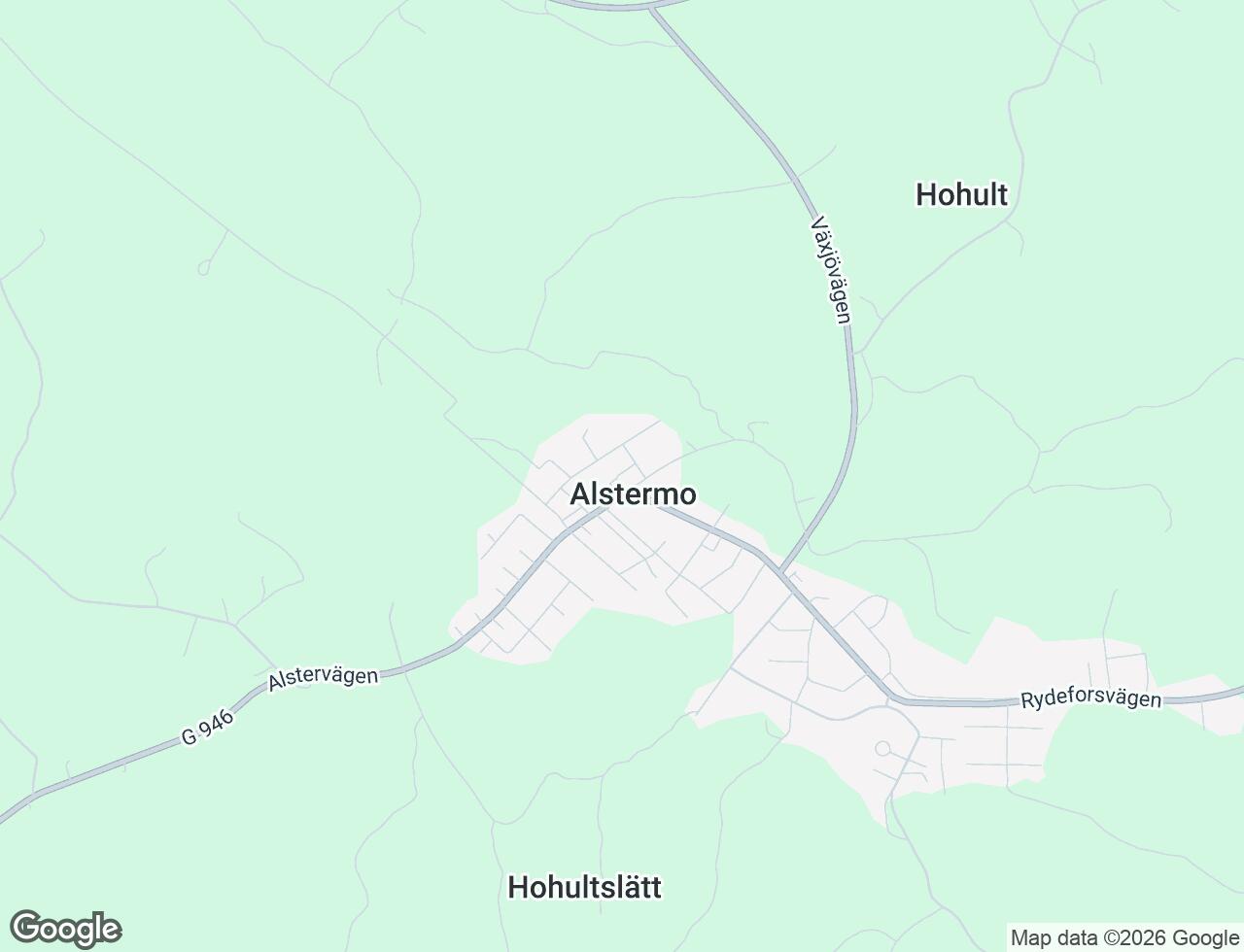 Karta över Tallvägen 1B i 43 Alstermo