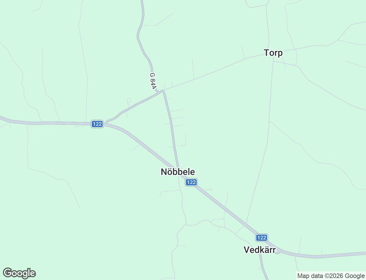 Karta över Billavägen 5B i 74 Värends Nöbbele