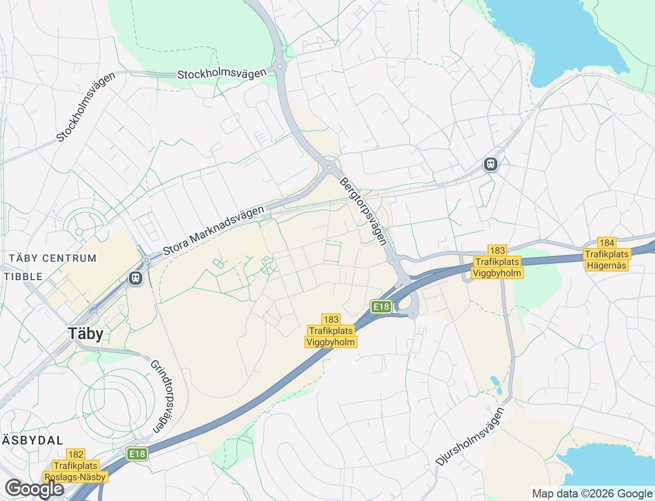 Karta över Turfgatan 6 i 74 Täby