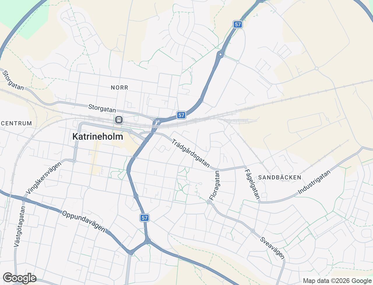 Karta över Trädgårdsgatan 9D i 33 Katrineholm