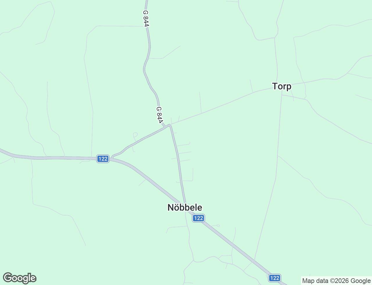 Karta över Bolsvägen 15 i 74 Värends Nöbbele