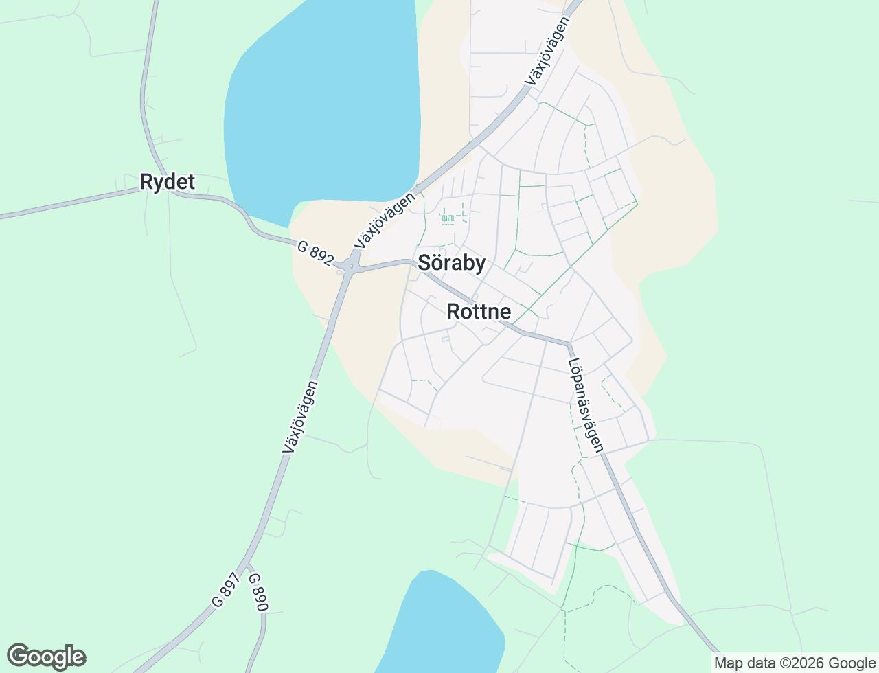 Karta över Jonsgårdsvägen 20A i 40 Rottne