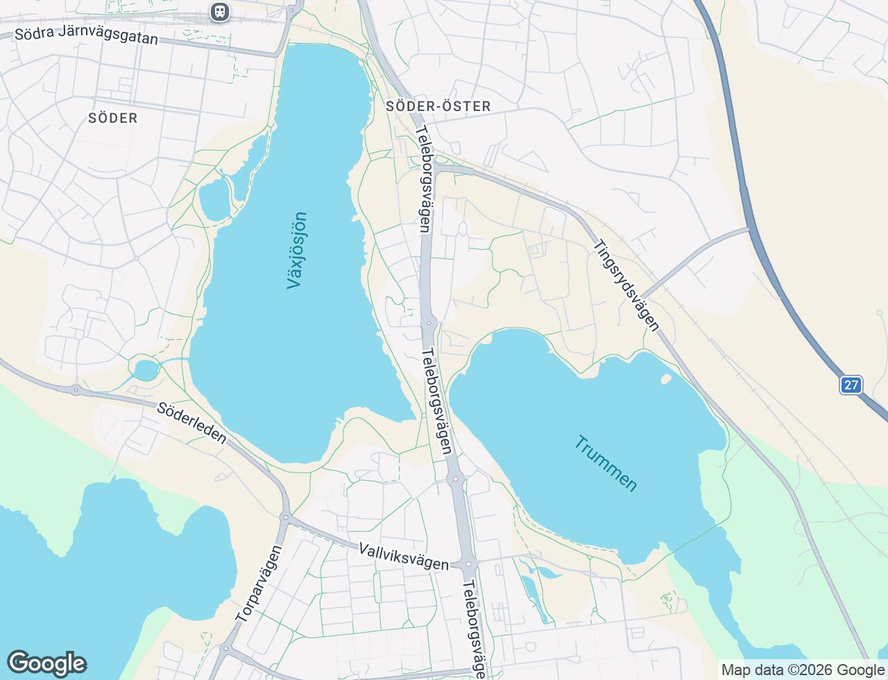 Karta över Serafimervägen 5A i 57 Växjö