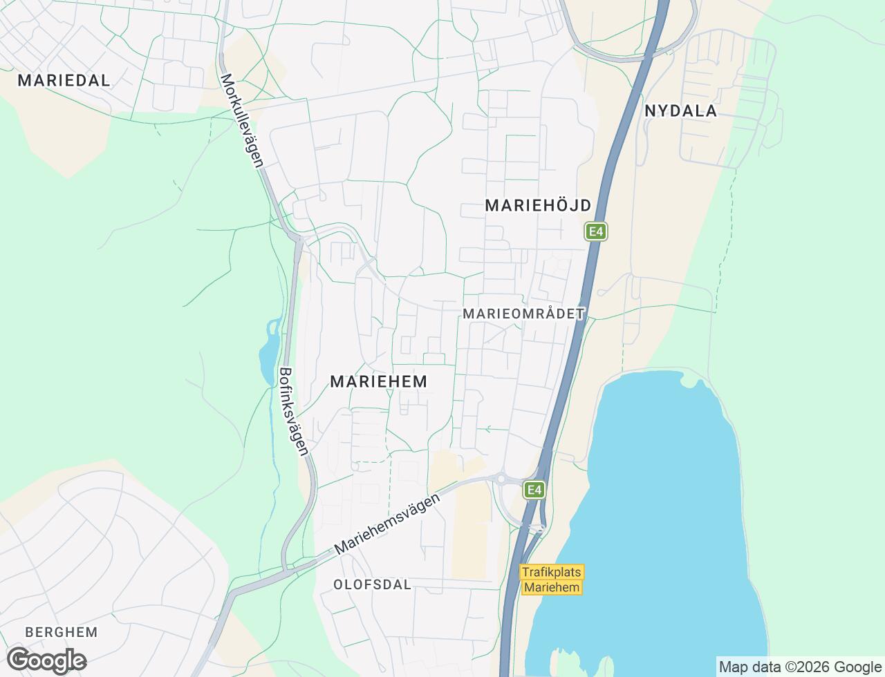 Karta över Morkullevägen 18M i 51 Umeå