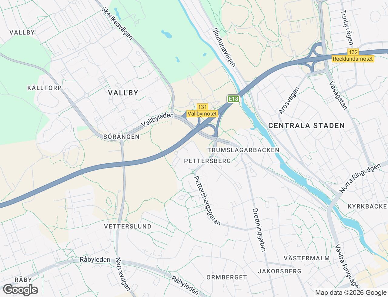 Karta över Jakobsgatan 57 i 64 Västerås