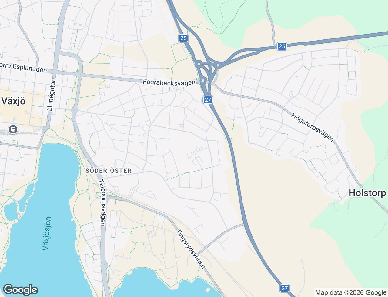 Karta över Frövägen 18B i 41 Växjö