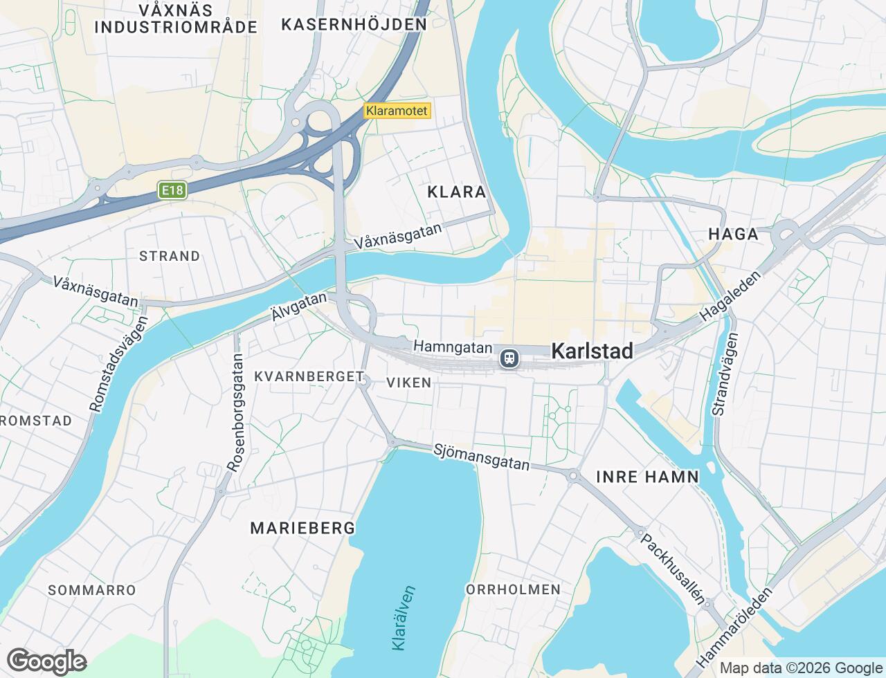 Karta över Pihlgrensgatan 2 i 25 Karlstad