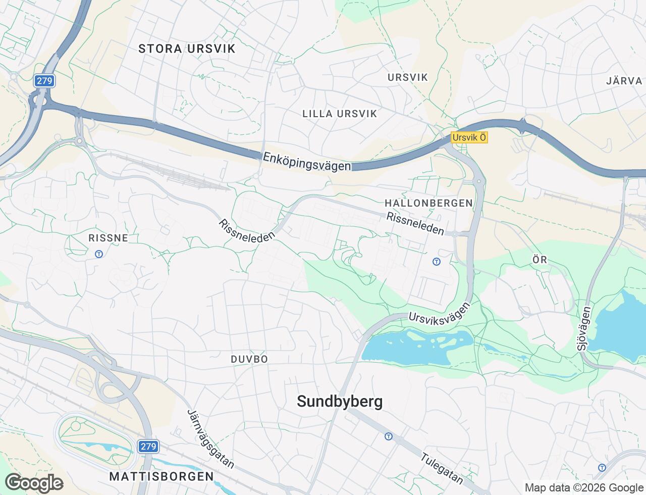 Karta över Skidbacken 18 i 54 Sundbyberg
