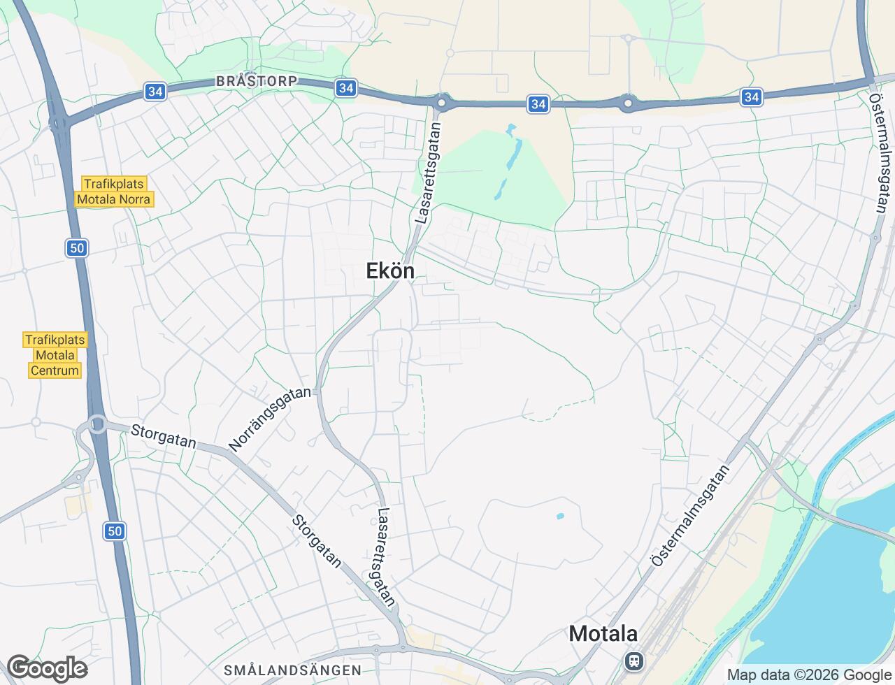 Karta över Kråkrisvägen 26B i 34 Motala