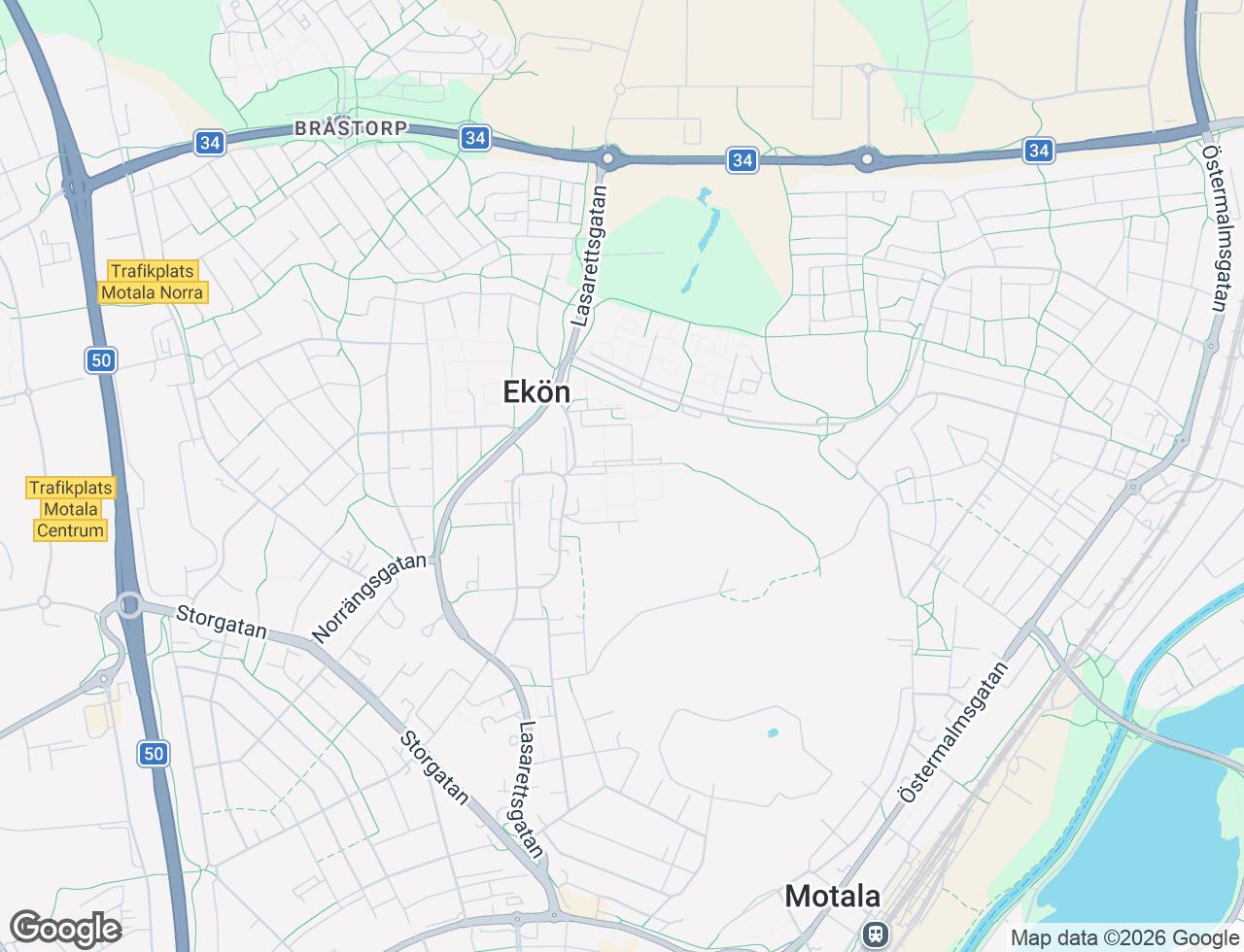 Karta över Kråkrisvägen 28A i 34 Motala
