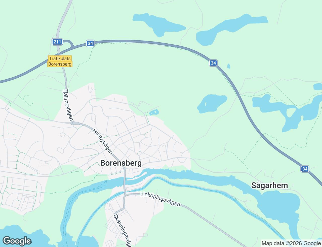 Karta över Skolgatan 7 i 76 Borensberg