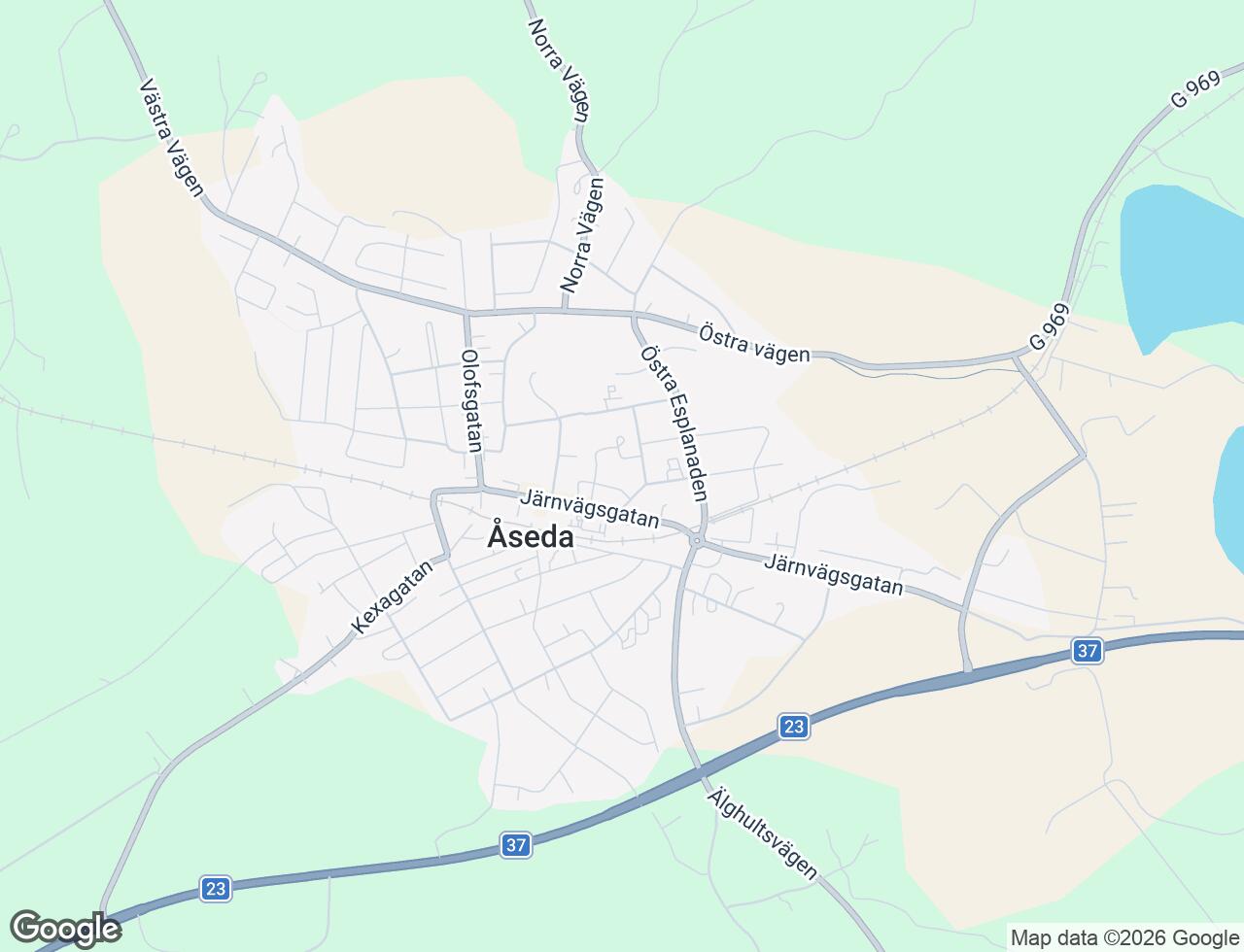 Karta över Lärkgatan 12C i 70 Åseda