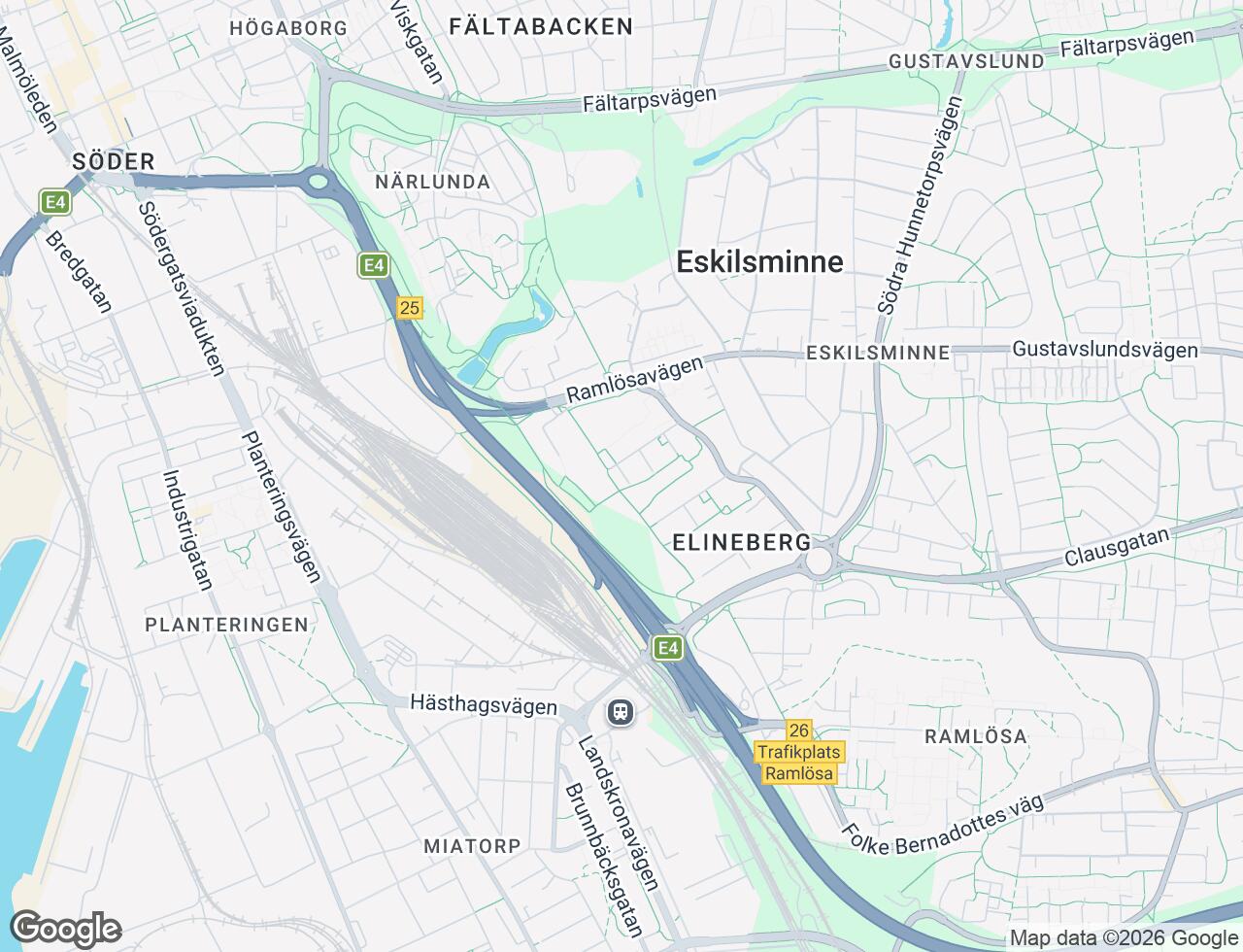 Karta över Luggudegatan 11a i 59 Helsingborg