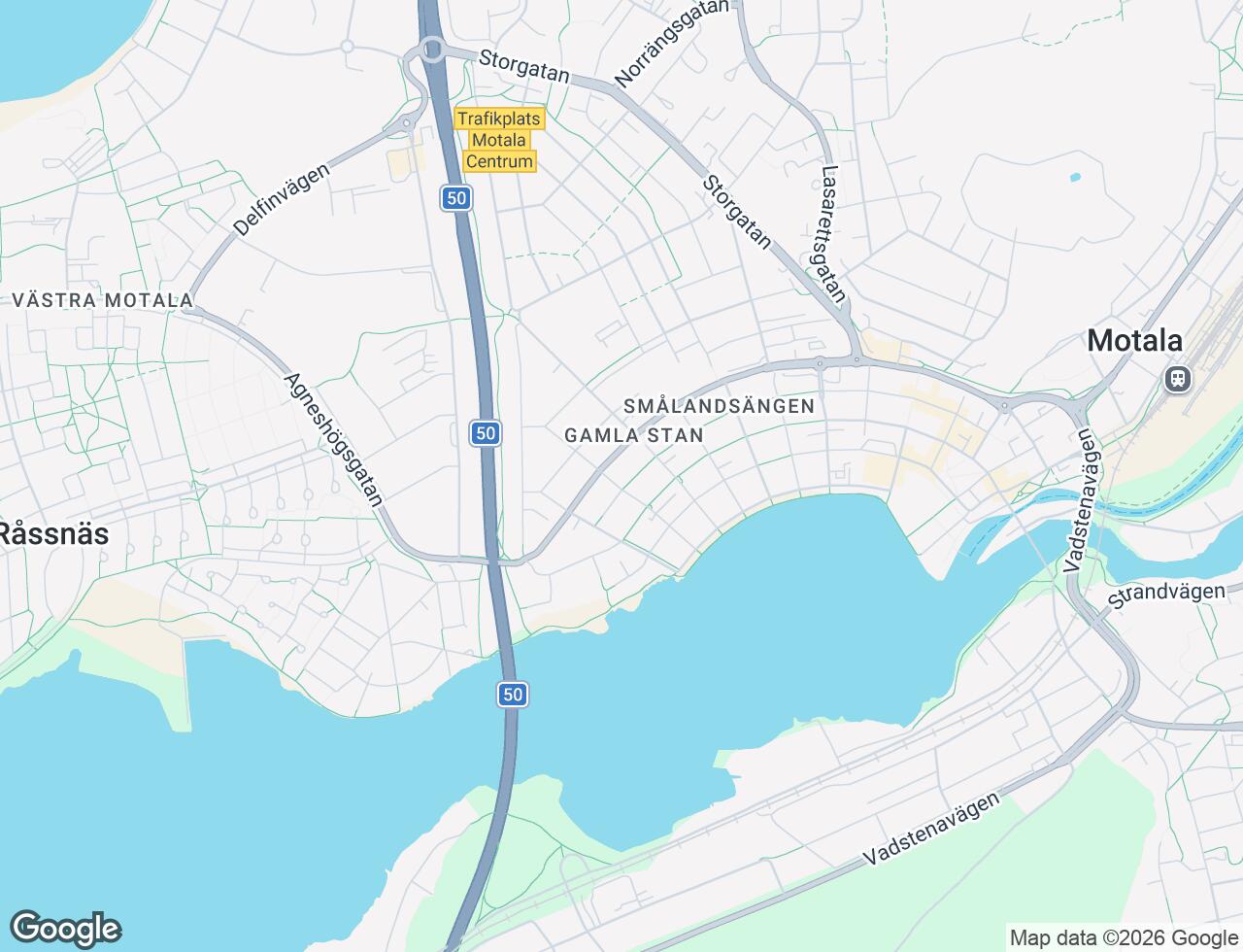 Karta över Drottninggatan 57 i 27 Motala