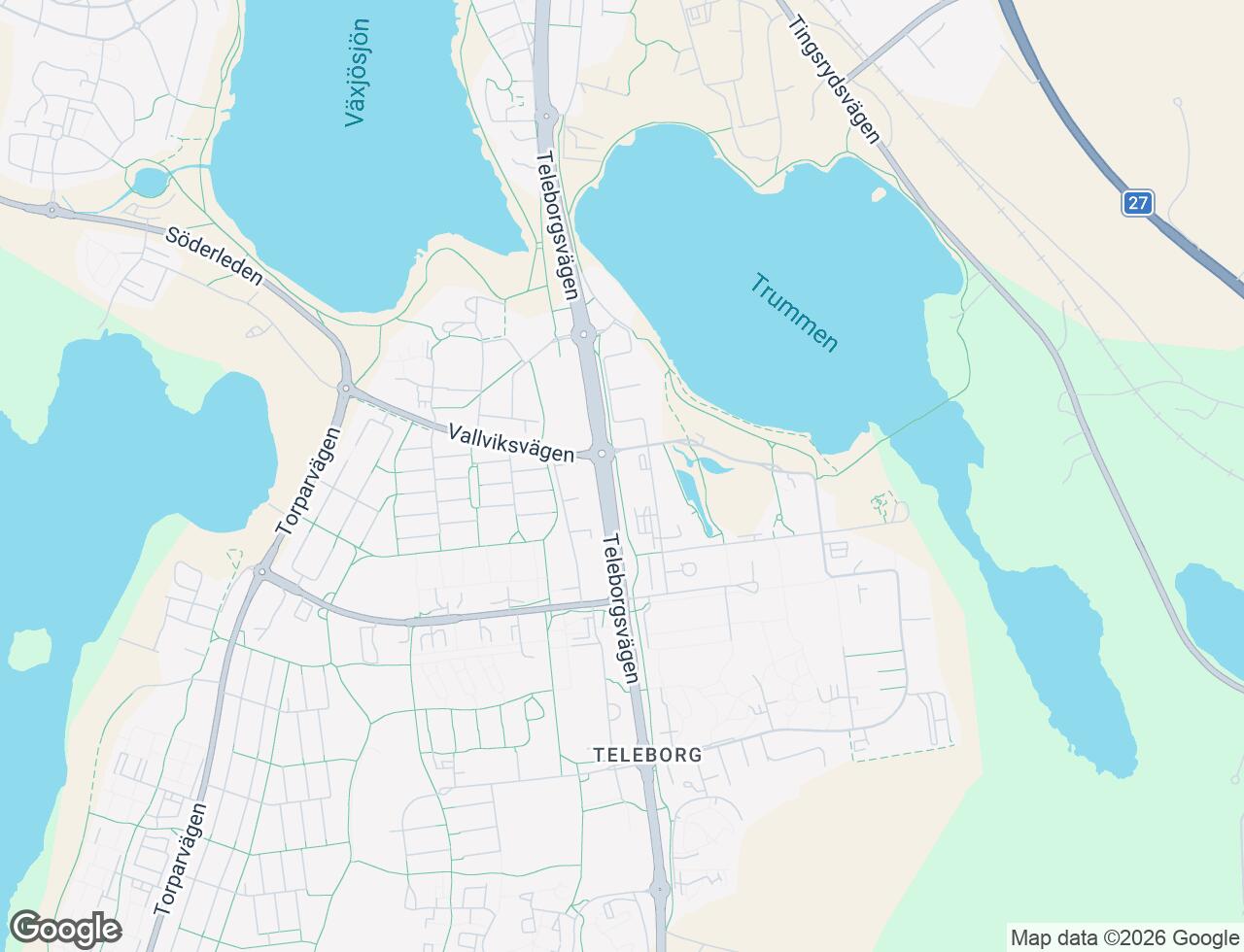 Karta över Framtidsvägen 7B i 22 Växjö