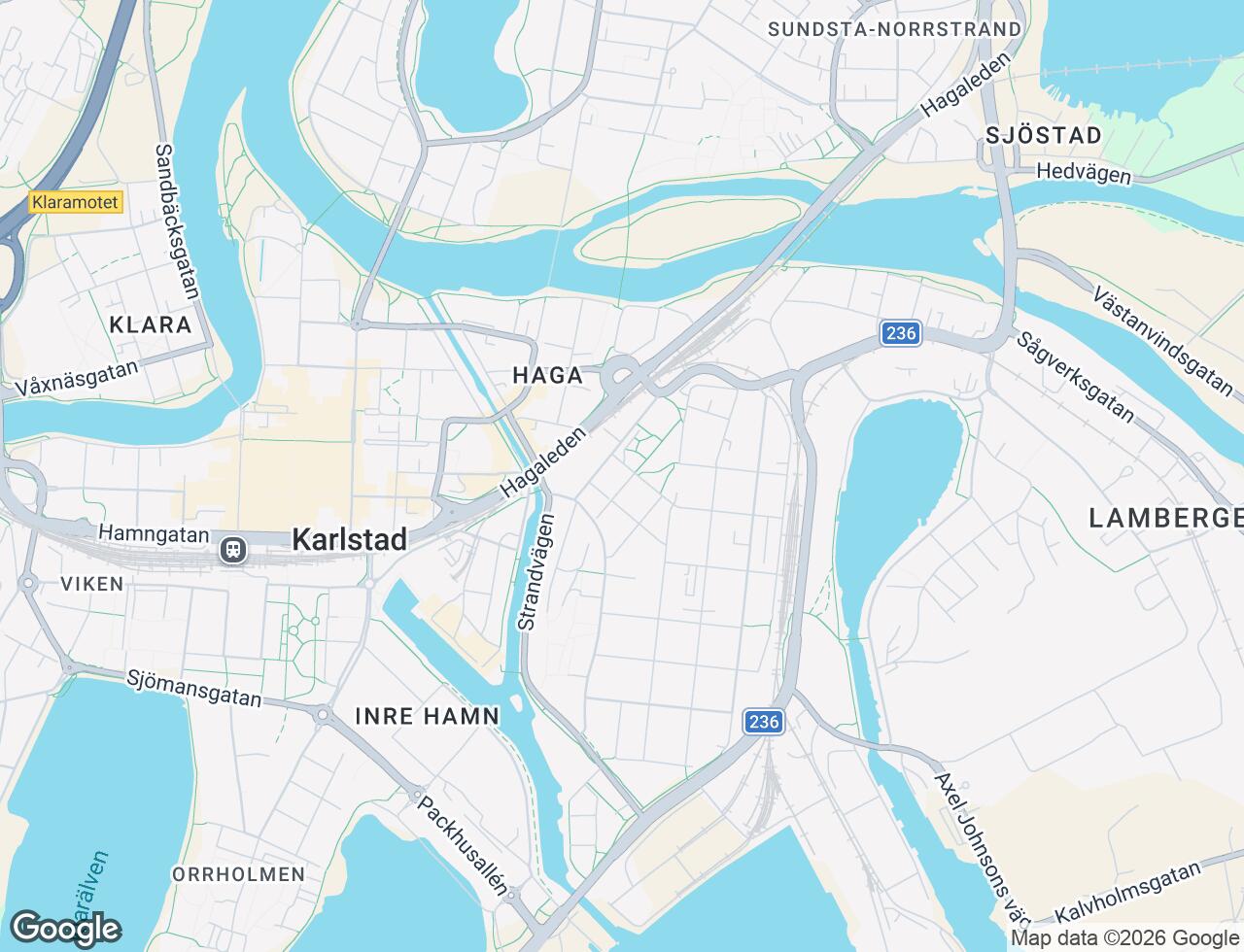 Karta över Fahlgrensgatan 9B i 19 Karlstad