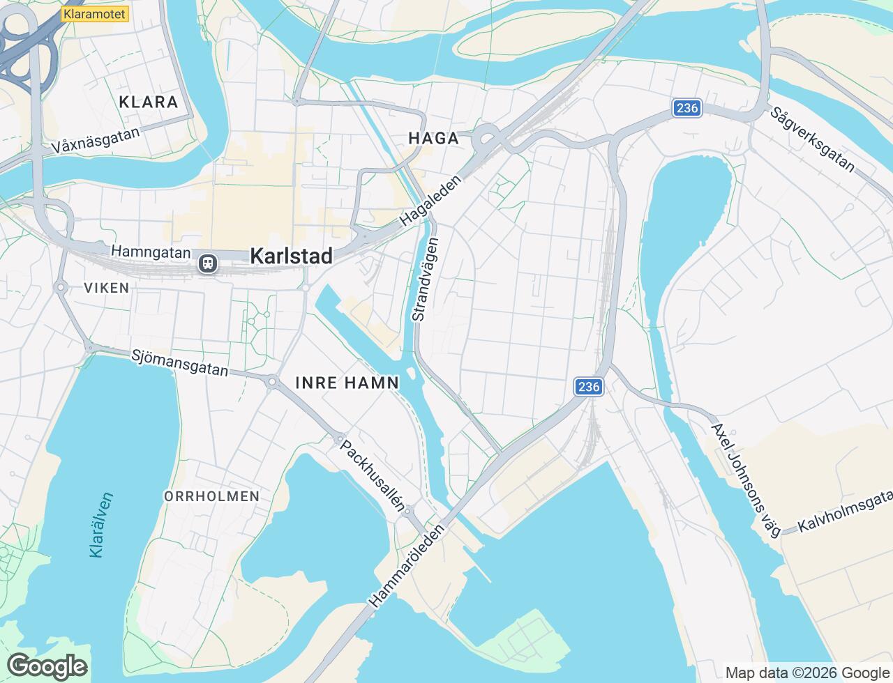 Karta över Karlagatan 3B i 23 Karlstad