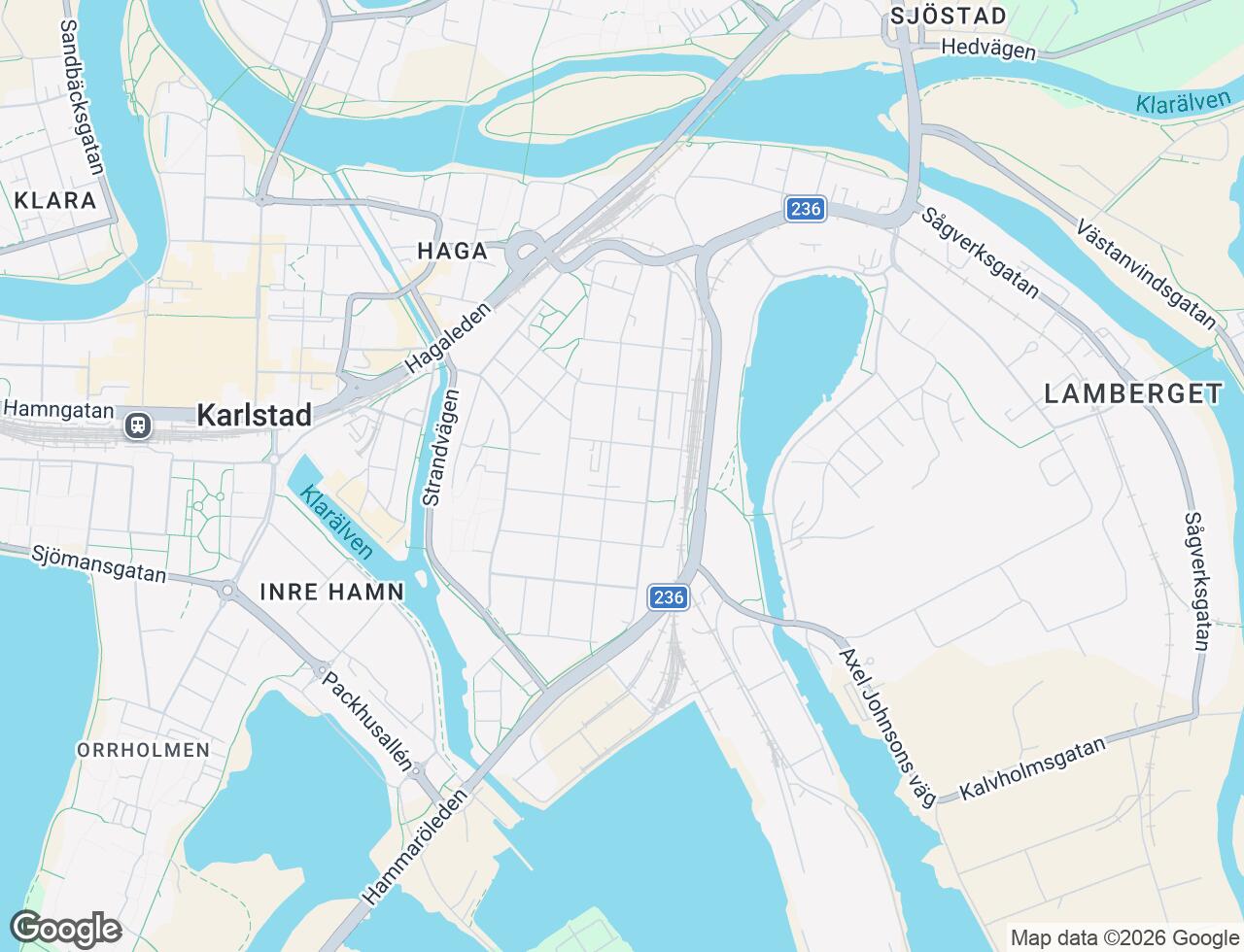 Karta över Långgatan 20A i 22 Karlstad