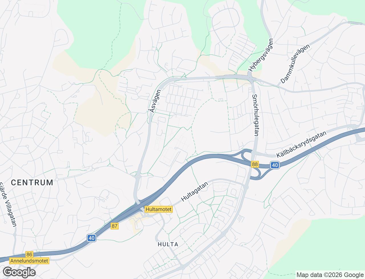Karta över Solvarvsgatan 97 i 40 Borås