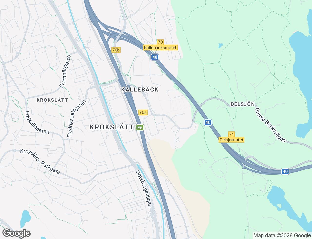Karta över Kallebäcks Torggata 3 i 77 Göteborg