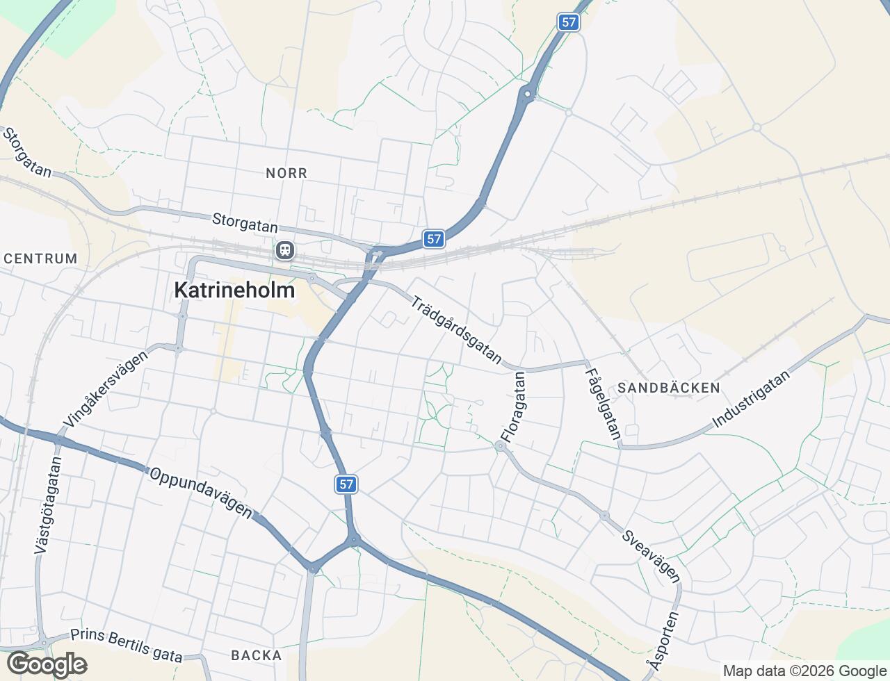 Karta över Jungfrugatan 3A i 31 Katrineholm