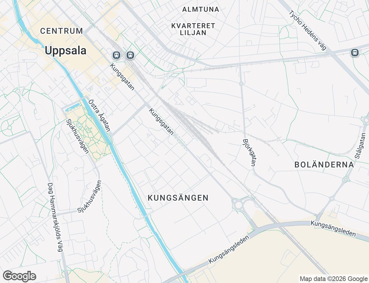 Karta över Kungsgatan 66Y i 41 Uppsala
