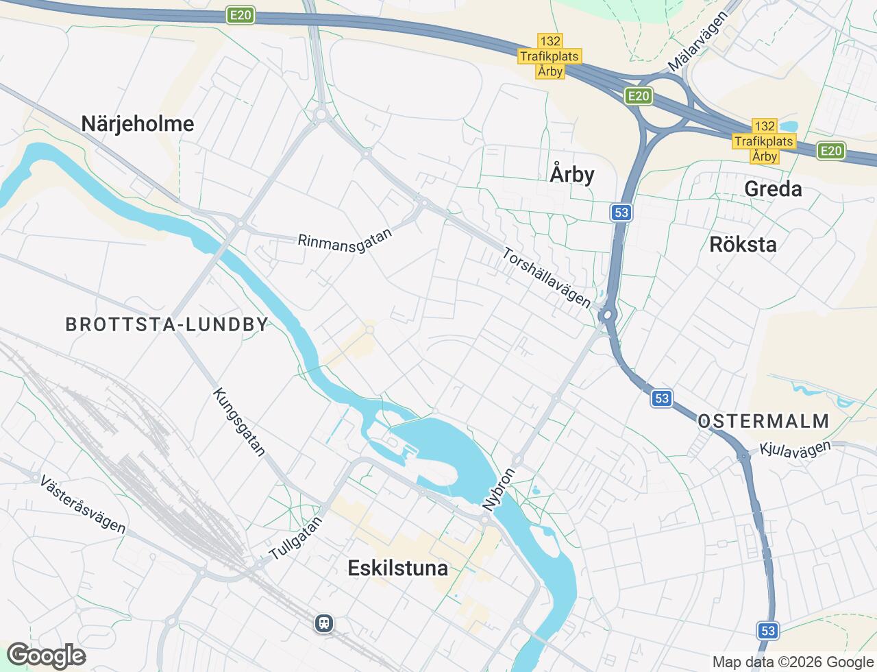 Karta över Ida Adamssons g 14B i 60 Eskilstuna